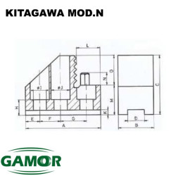 Mâchoires dures pour mandrins de puissance KITAGAWA MOD.N