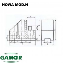 Hard jaws for power chucks HOWA MOD. N