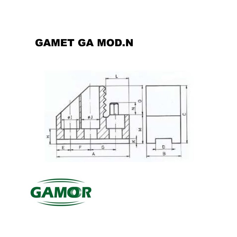Hard jaws for power chucks GAMET GA MOD. N Hard jaws for power chucks GAMET GA MOD. N