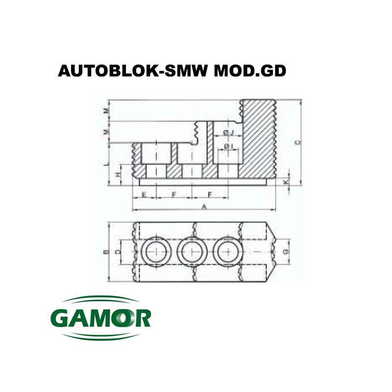 Mâchoires dures pour mandrins de puissance AUTOBLOK  SMW MOD. GD