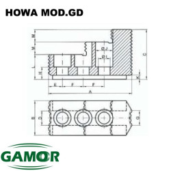 Hard jaws for power chucks HOWA MOD. GD