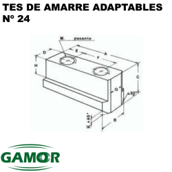 Tes de amarre adapables a platos neumáticos e hiráulicos N° 24 / N° 25