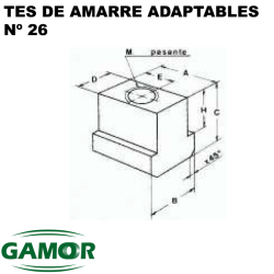 T-nuts for pneumatic and hydraulic chucks N° 26 - 27