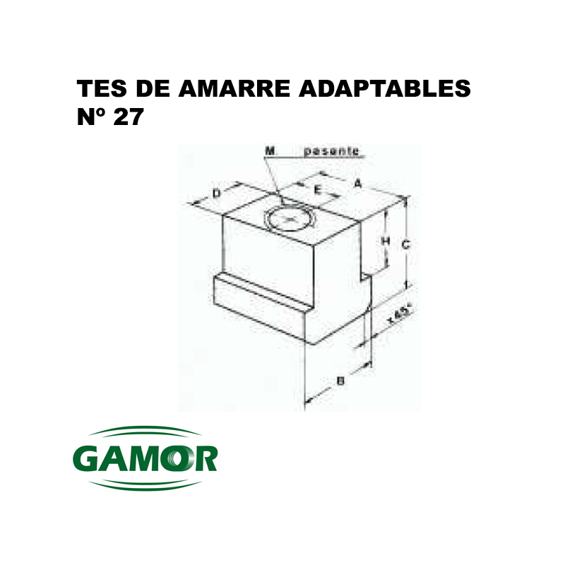 Tes de amarre adapables a platos neumáticos e hiráulicos N° 26 - 27