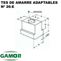 Tes de amarre adapables a platos neumáticos e hiráulicos N° 26 - E / N° 30