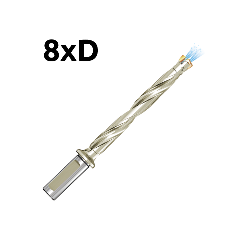 8xD Interchangeable Tip Drill