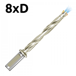 8xD Interchangeable Tip Drill