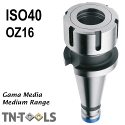 Cono Portapinza DIN2080 ISO40 OZ16 para pinza de sujección Gama Media