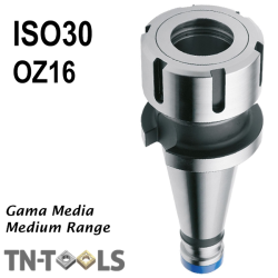 Cono Portapinza DIN2080 ISO30 OZ16 para pinza de sujección Gama Media