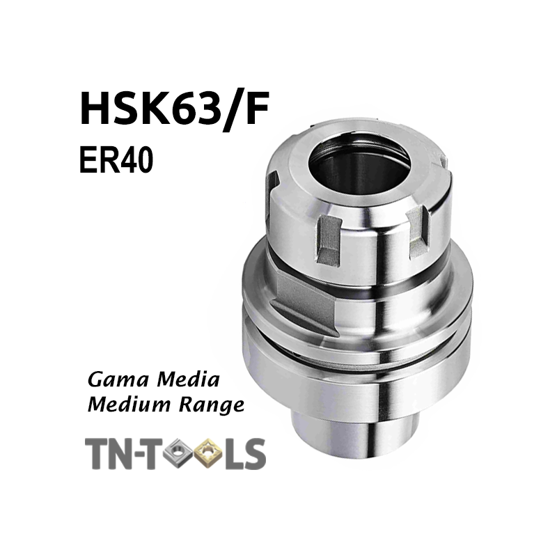 Cono Portapinzas HSK63/F ER40 DIN69893-6 Gama Media