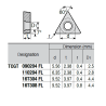 TCGT090204-LQ P89 Placa de Torno Positiva de Aluminio