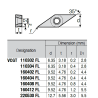 VCGT160408-LQ P89 Placa de Torno Positiva de Aluminio