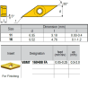 VBMT160408-LG VB6989 Negative Turning Insert for Finishing