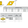 DCMT11T302-LG ZZ4899 Placa de Torno Negativa de Acabado