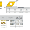 DNUX130504-X88 ZZ1884 Placa de Torno Negativa de Medio