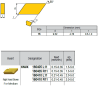 KNUX160405-Q88 ZZ1884 Placa de Torno Negativa de Medio