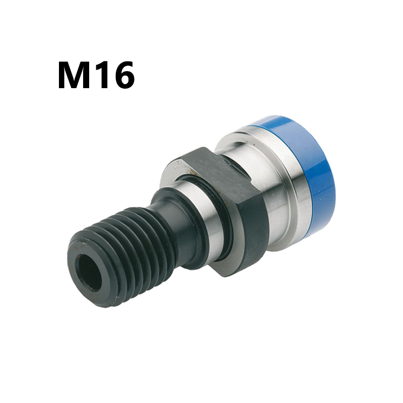 Pull studs M16 with Ott-groove with internal thread and drill through