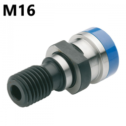 Pull studs M16 with Ott-groove with internal thread and drill through