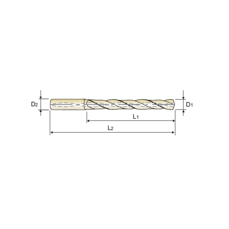 Broca Metal Duro 5 x D Refrigerada Recubrimiento TiAlN