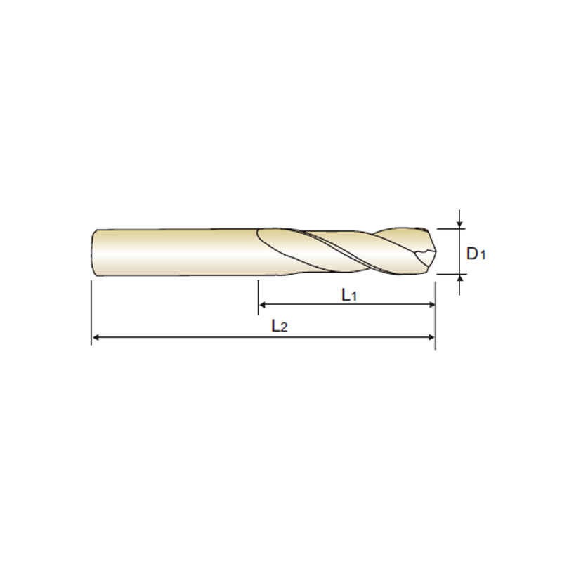 Broca Metal Duro 3 x D Series Extra corta DH404 Recubrimiento TiAIN