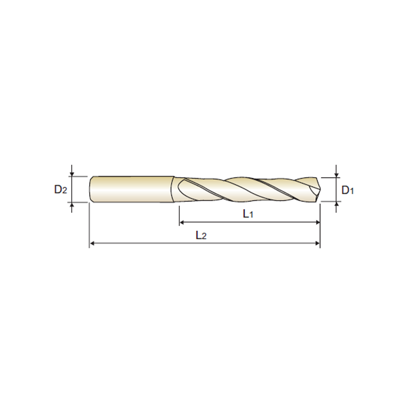 Broca Metal Duro 3 x D Series corta DH423 Recubrimiento TiAIN