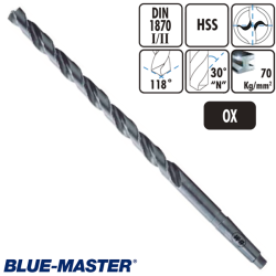 Broca Cónica Extralarga HSS BlueMaster