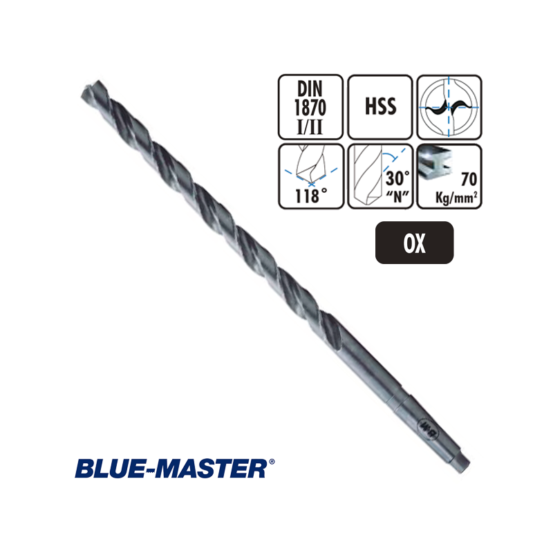 Broca Cónica Extralarga HSS BlueMaster Broca Cónica Extralarga HSS BlueMaster