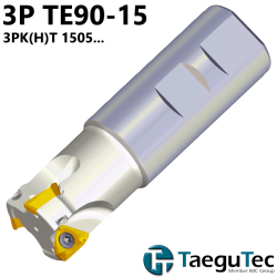 Taegutec 3P TE90-15 Portaherramientas de Fresado a 90º Adaptable para 3PK(H)T1505..