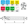 Fresa de metal duro Z4-6 Cortes 60º para Desbarbar y Grabar