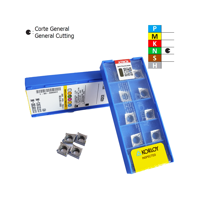 Korloy CCGT09T3..-AK H01 Plaquette de Tournage en Aluminium Positif