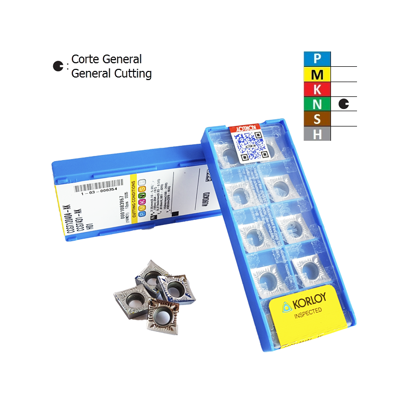 Korloy CCGT1204..-AK H01 Placa de Torno en Aluminio Positiva