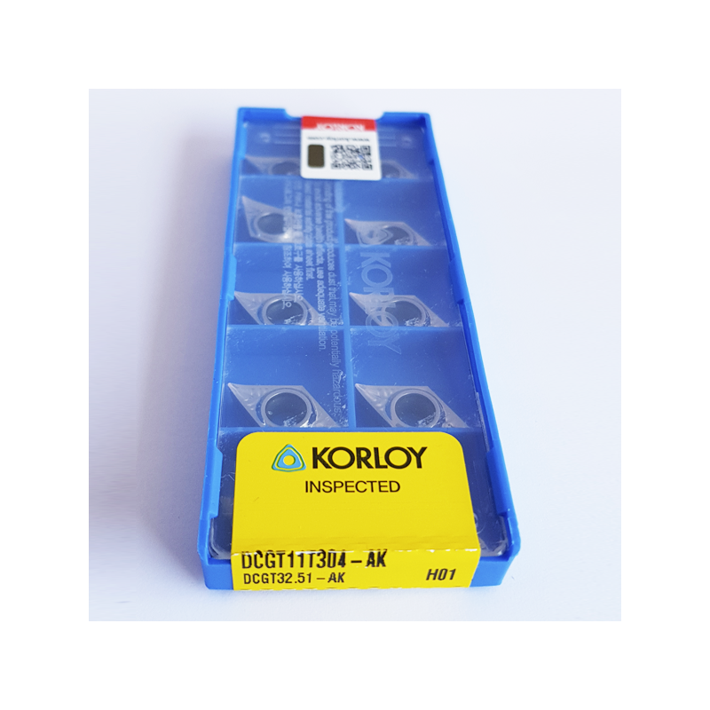 Korloy DCGT11T3..-AK H01 Placa de Torno en Aluminio Positiva