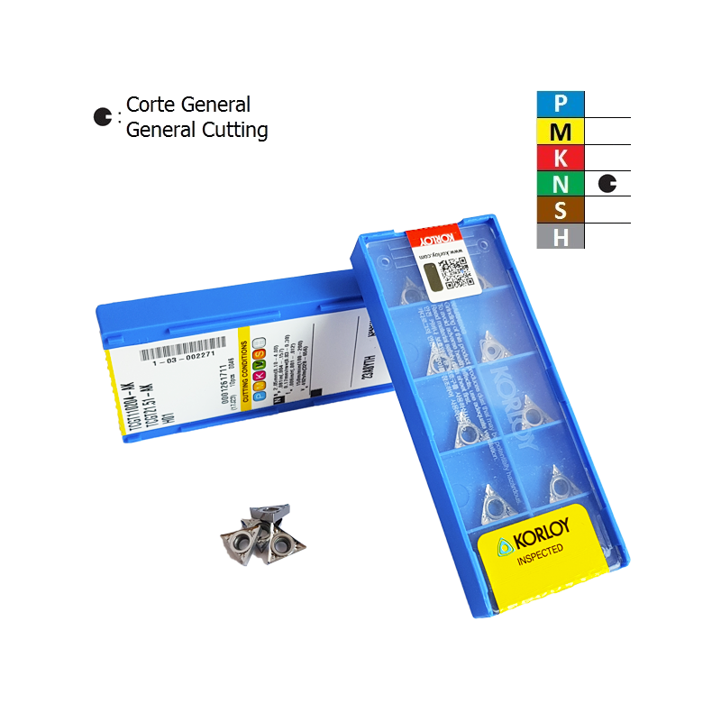 Korloy TCGT1102..-AK H01 Plaquette de Tournage en Aluminium Positif