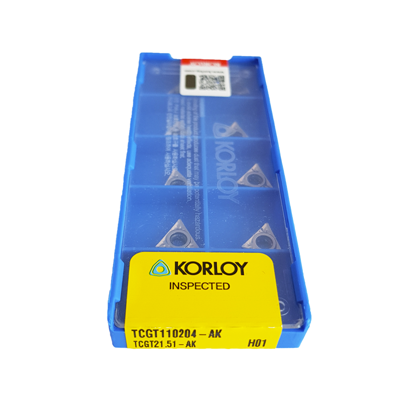 Korloy TCGT1102..-AK H01 Placa de Torno en Aluminio Positiva