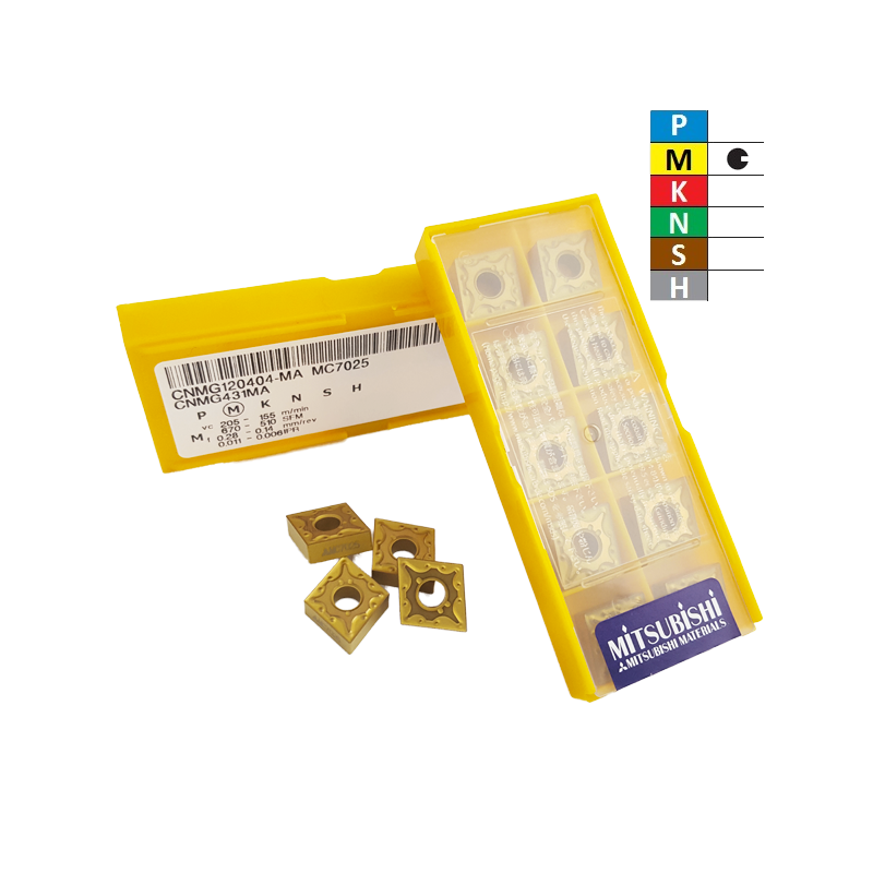 Mitsubishi CNMG120404-MA MC7025 Negative Turning Insert