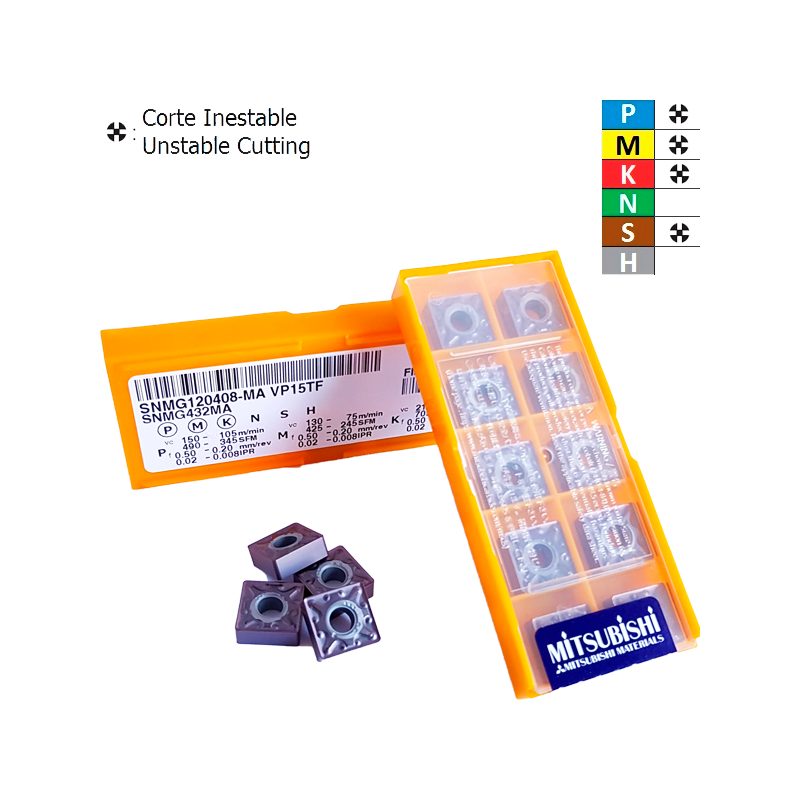 Mitsubishi SNMG120408-MA VP15TF Negative Turning Insert