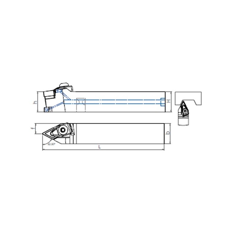 External Turning Holder TDNNN-JT (62.5)