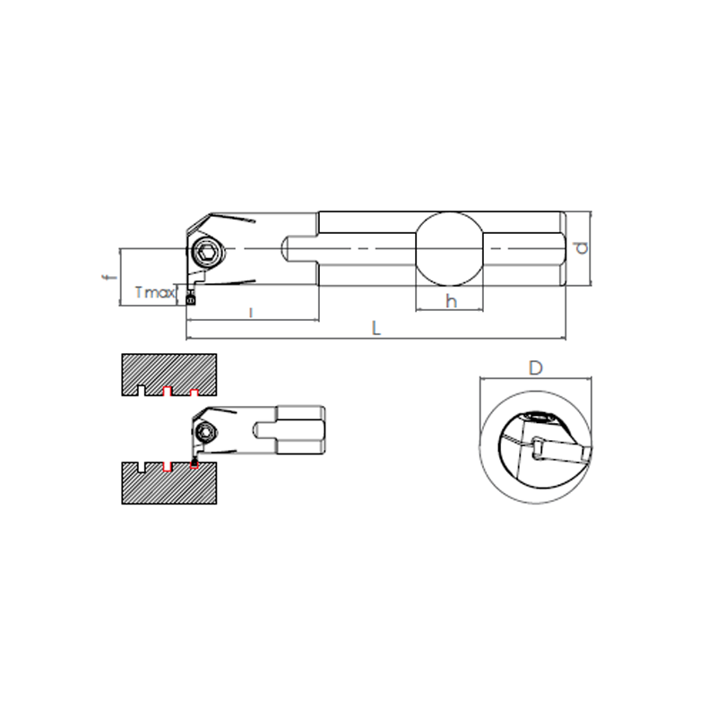 Porte-Outils de Tournage BIKT R/L KYC GDM Intérieur