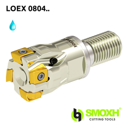 Fresa de escuadrar cabeza roscada MT90 LOEX 0804.. con ángulo 90º adaptable LOEX 0804..