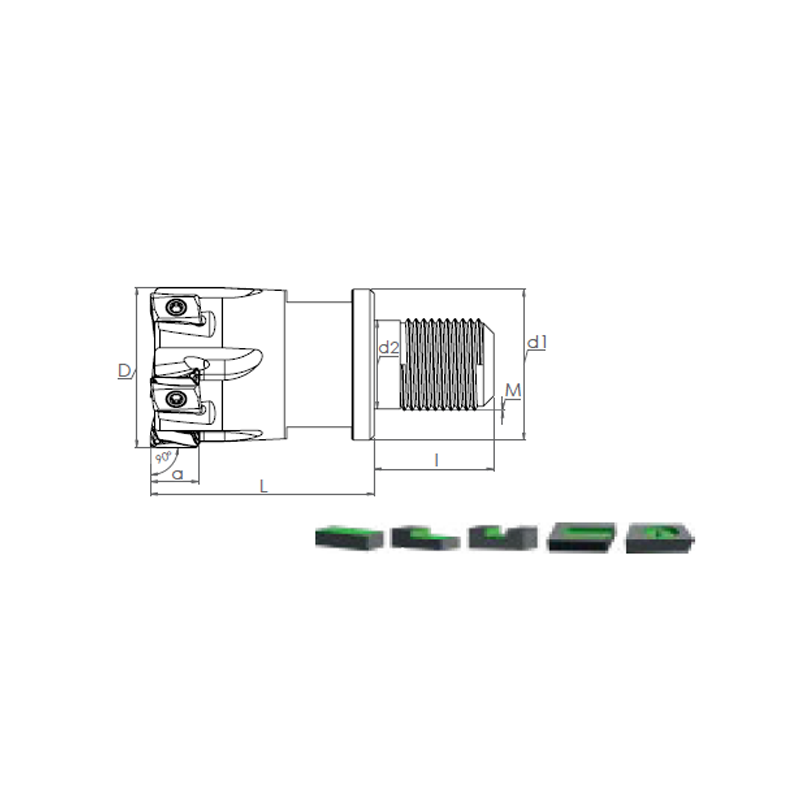 Fraisage Shoulder MT90 LOEX 0804.. adaptable à LOEX 0804...