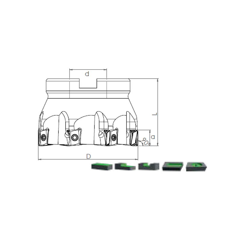 Face Mill Shoulder TK90 LOEX 0804.. / 1207..  adaptable for LOEX 0804.. / 1207..