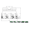 Face Mill Shoulder TK90 LOEX 0804.. / 1207..  adaptable for LOEX 0804.. / 1207..