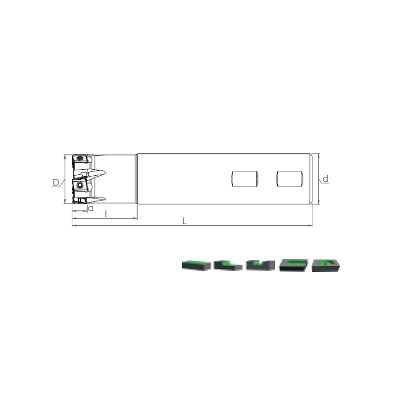 Face Mill Shoulder ST90 LPHU / LPKU 0904..  adaptable for LPHU / LPKU 0904..