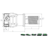 Face Mill Shoulder MT90 LOGU 0904  adaptable for LOGU 0904..
