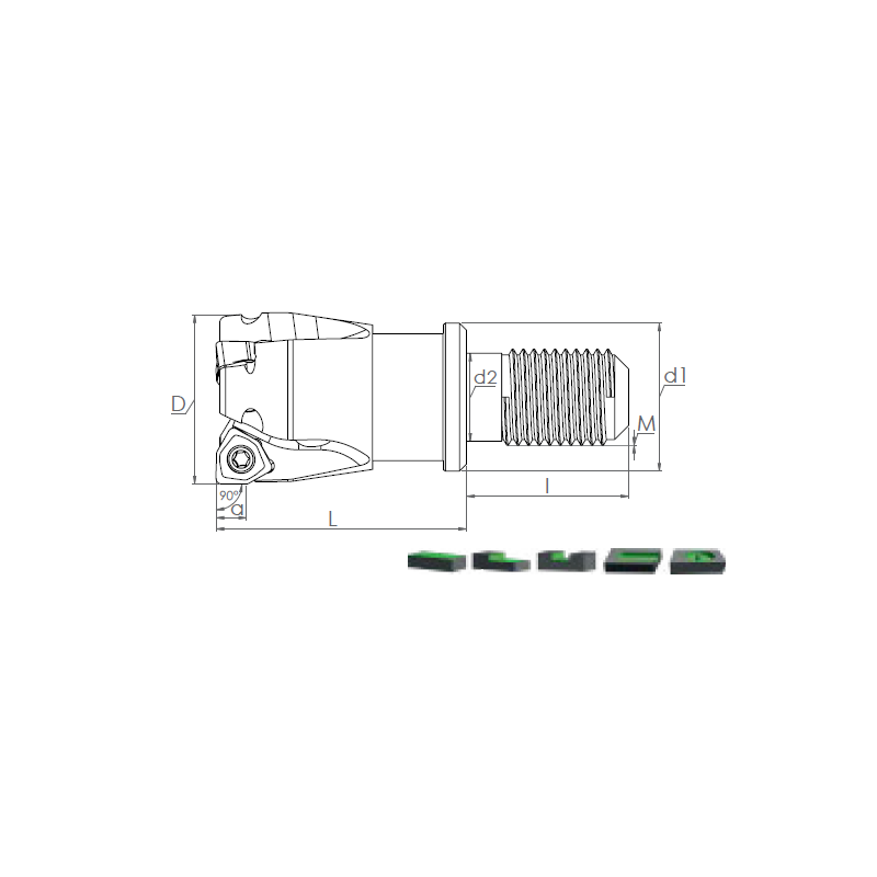 Face Mill Shoulder MT90 6NGU 0604.. adaptable for 6NGU 0604..