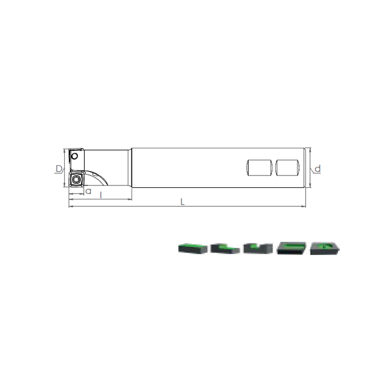 Face Mill Shoulder ST90 SDMT 09T3.. adaptable for SDMT 09T3..