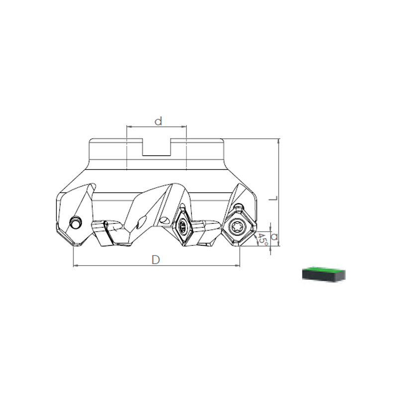 Face Mill Shoulder TK45 SNEG 1205.. adaptable for SNEG 1205..