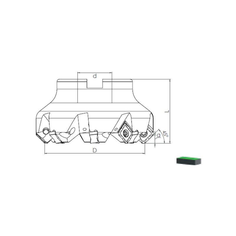 Face Mill Shoulder TK45 SN.X 1306.. adaptable for SN.X 1306..