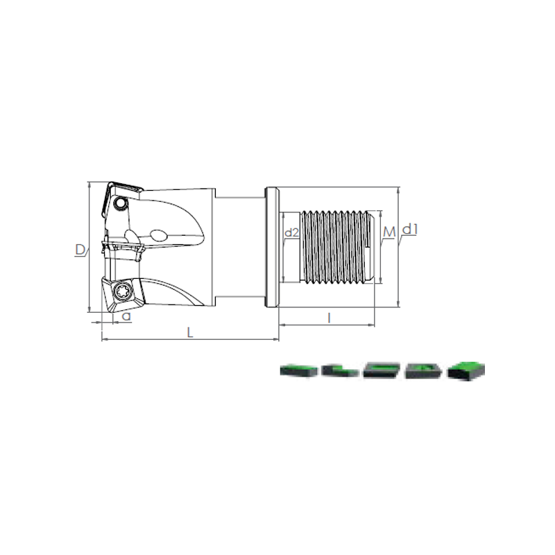 High Feed Milling Tools HST SWMT 0904 Adaptable SWMT 0904