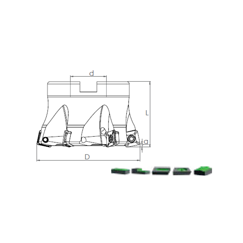 Fresa Gran Avance HTK SWMT 0904.. / 1506.. Adaptable SWMT 0904.. / 1506..